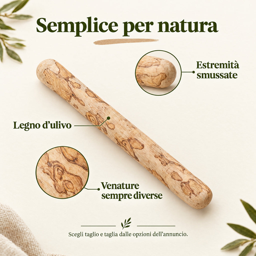 Dettaglio del bastoncino e delle venature del legno