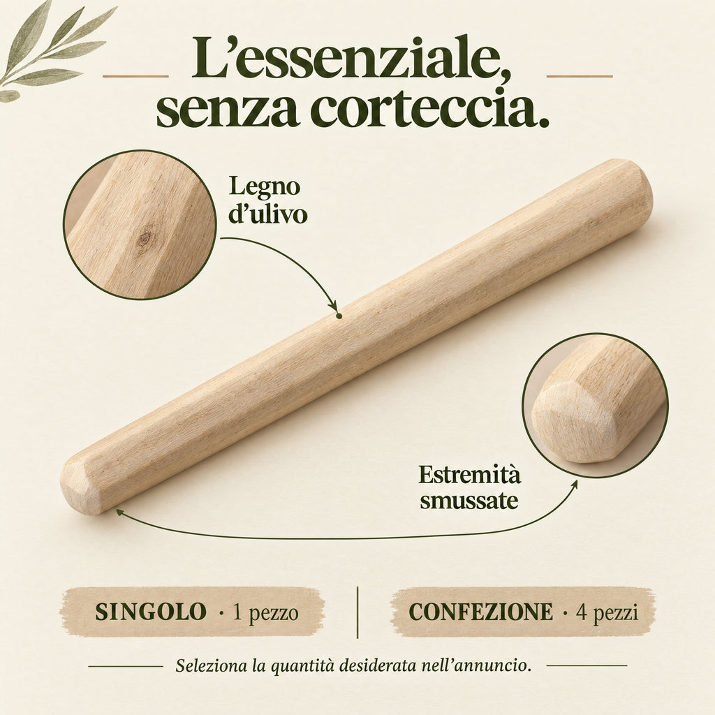 Dettagli del bastoncino senza corteccia